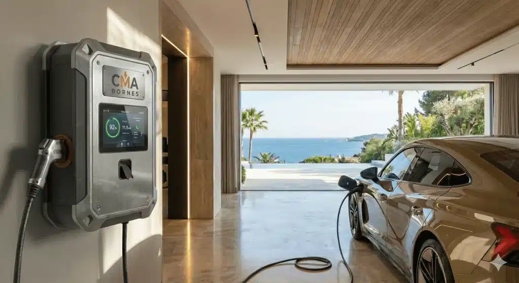 Installation bornes de recharge électrique cannes